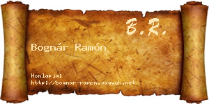 Bognár Ramón névjegykártya