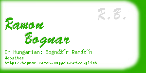 ramon bognar business card